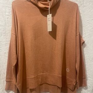 Women's Cowl Neck Sweater - Rust